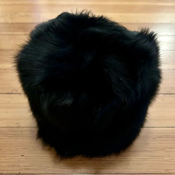 J. Crew Toscana Shearling Winter Hat Black. NWT. Size M-L. main image 2